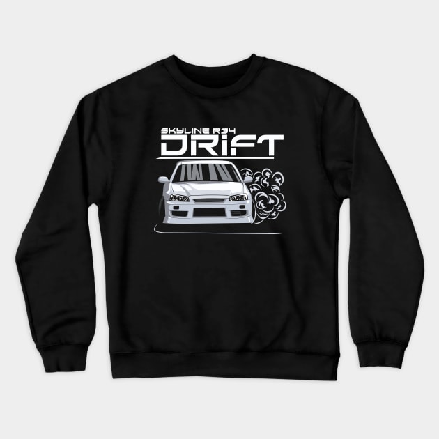 Skyline Drifting Crewneck Sweatshirt by Rezall Revolution